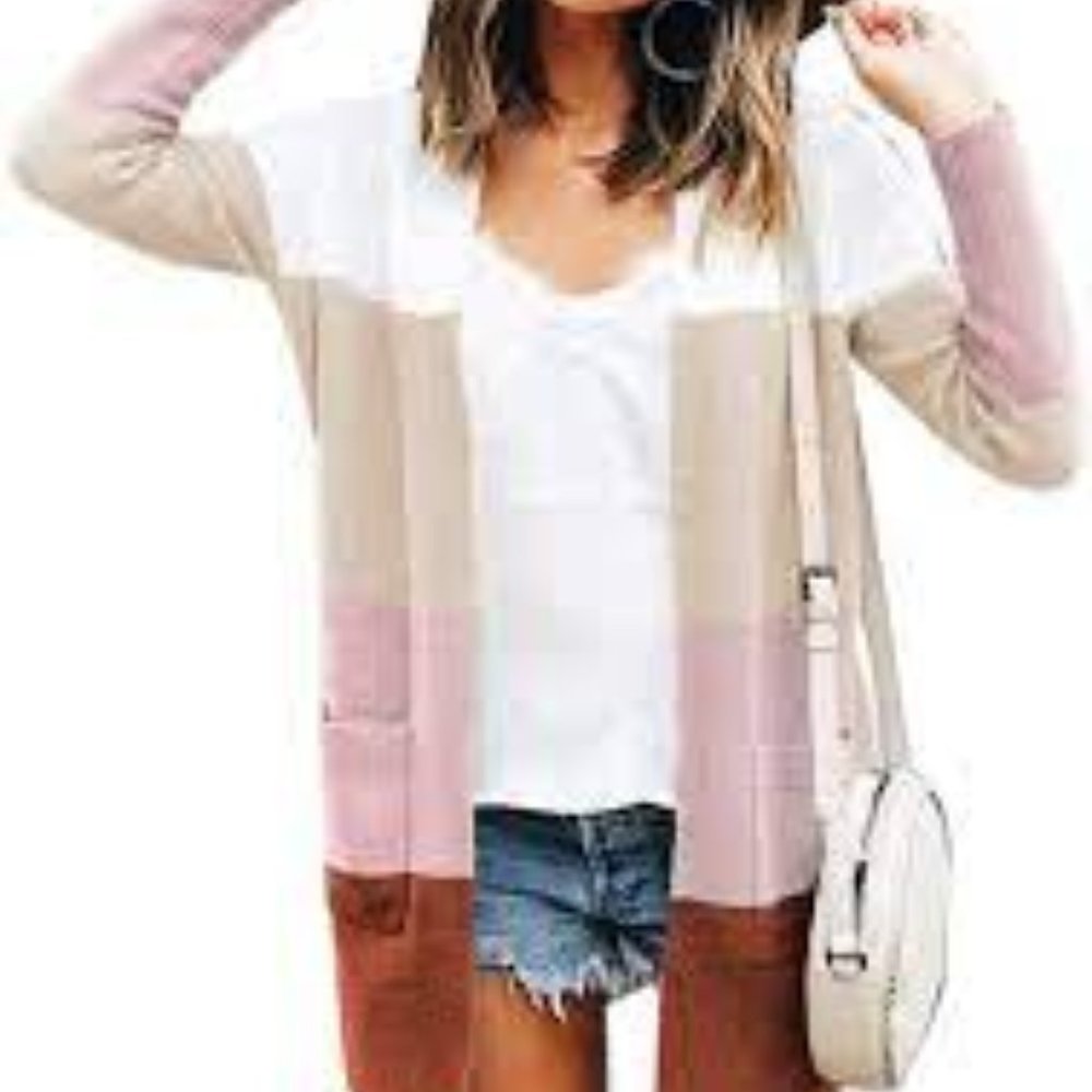 Madewell Ryder‎ Cardigan Sweater Colorblock Stripe Alpaca blend sz S